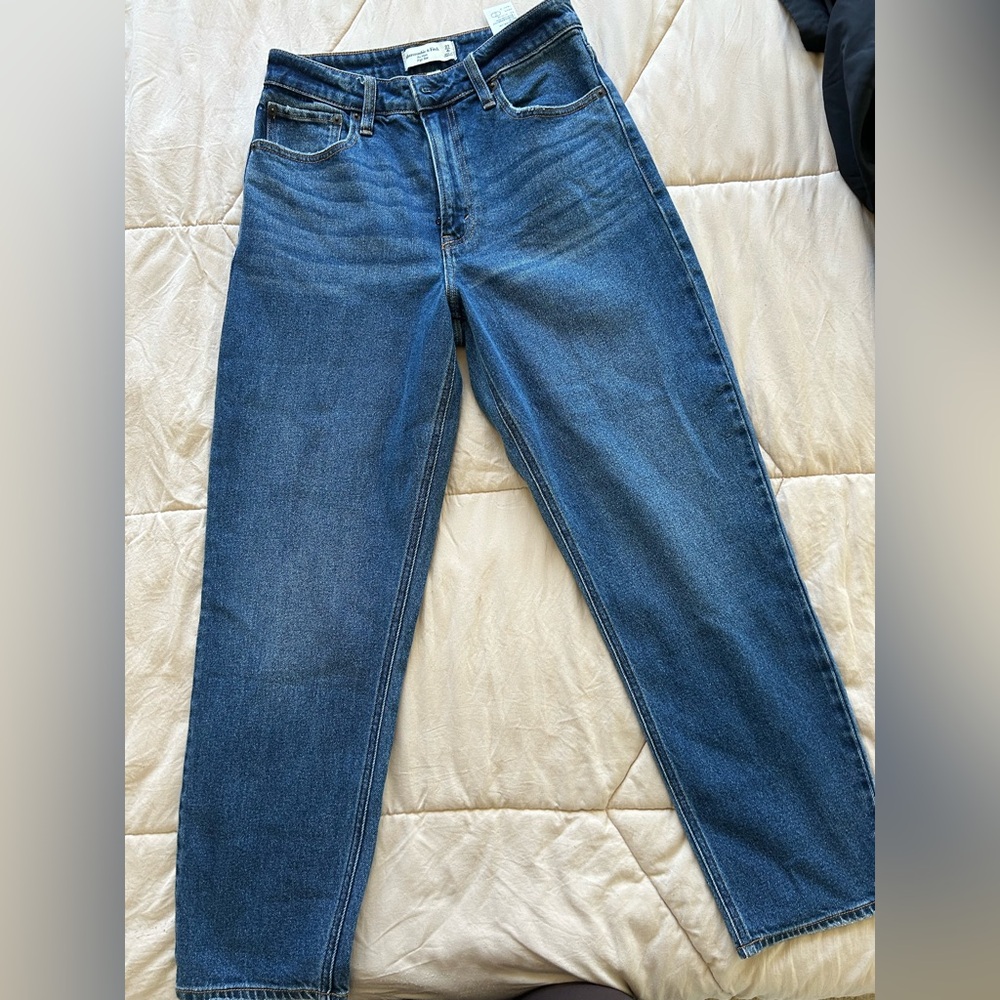 Abercrombie & Fitch Blue Straight Leg Jeans